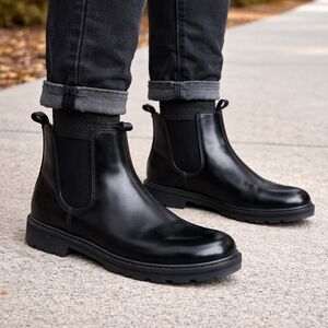PROSPECTOR Black Chelsea Boots Mens Size 8 New! Prospector Genuine Leather Boots – CHAP Aubaines main image 2
